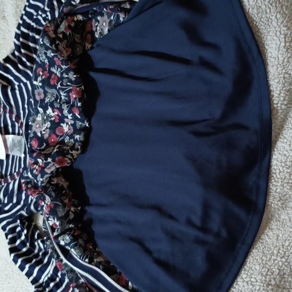 Bonnie Baby 24 Month Navy Blue, White & Burgundy Dress & Diaper Cover Like New! - Picture 6 of 10